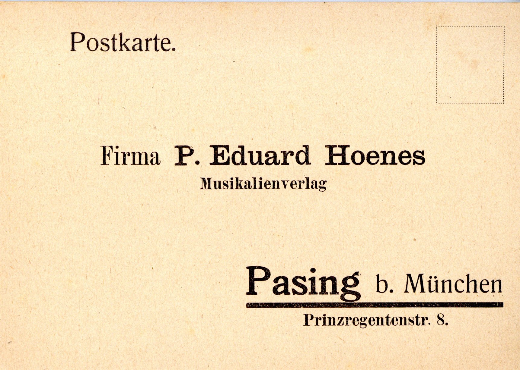 Bestellkarte Hoenes vorne